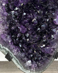 Uruguayan Amethyst Geode with Deep Purple Crystals – Natural Cluster Display on Stand - MWS2819
