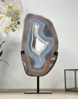 Stunning Blue Banded Agate Slice Portal - MWS2112