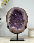 Stunning Natural Amethyst Geode with Agate Shell - MWS1430