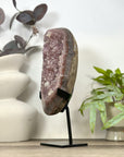 Natural Pink Amethyst Cluster with Stalactite Formations on Stand - MWS3170