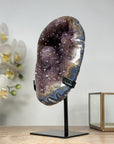 Unique Natural Amethyst & Agate Geode with Beautiful Stalactite Formations - MWS1910