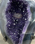 Natural Amethyst Geode with Agate Shell & Calcite Formation - MWS2526