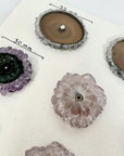 Wholesale Amethyst Stalactite Slices for Jewelry Making - Bulk Flat Set - STS0044