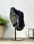 A grade Amethyst Crystal Geode with Metallic Stand - MWS2427