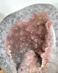 Unique Pink Amethyst Geode with Calcite Formation - MWS3051