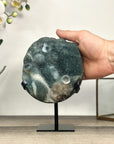 Green Druzy Crystal Natural Formation – Unique Mineral Display Piece - MWS2794