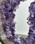 Natural Large Amethyst & Quartz Portal with Metallic Stand - MWS1957