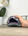 Amethyst & Green Jasper Stone Geode from Uruguay - STGE0016