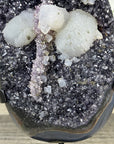 Natural Amethyst Cluster with Agate Matrix and Calcite Formation - MWS3349