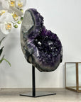 Large Natural Amethyst Crystal Geode on Metal Stand - MWS2461