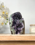 Natural Amethyst Cathedral with Green Jasper Shell - CBP1107