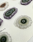 Amethyst, Quartz Agate & Green Jasper Stalactite Slices Wholesale Flat - Ideal for Pendants - STS0026