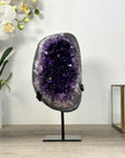 Stunning Natural Amethyst Crystal with Blue Banded Agate Matrix - MWS2591