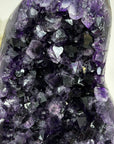 Natural Amethyst Crystal Specimen with Large, Shinny & Deep Purple Crystals - MWS1913