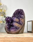 Amethyst Crystal Cluster with Orange Tone Jasper Matrix - CBP1162