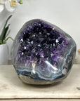 Huge Amethyst Center Piece with Blue Agate Shell - CBP1096