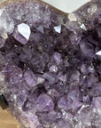 Amethyst & Agate Heart Carving with Metal Stand - HST0232