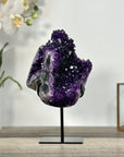 Top Grade Amethyst Crystal Cluster with Deep Purple Points for Home Decor - MWS2676
