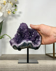 Amethyst Crystal Cluster on Stand – Stalactite Mineral Specimen for Collector Display - MWS2686