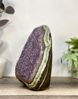 Huge Natural Amethyst Cathedral with Unique Green Jasper Shell - CBP1430