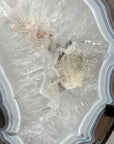 Blue Banded Agate & Quartz Slice - MWS2143