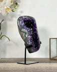 Uruguayan Amethyst Geode on Stand – Natural Crystal Cluster for Home Decor Display - MWS2680
