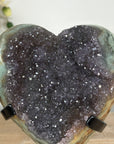 Natural Amethyst & Green Jasper Stone Heart - HST0263