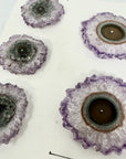 Unique Amethyst Stalactite Slices Set - Natural Crystal for Handmade Jewelry - STS0047