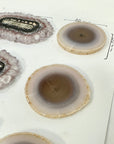 Unique Agate & Quartz Natural Stalactite Slices Set - Natural Crystal for Handmade Jewelry - STS0064