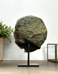 Natural Quartz Crystal on Metal Stand – Elegant Clear Crystal Statement Décor Piece - MWS2411