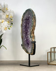 Large Amethyst, Quartz & Green Jasper Stone Slice Portal - MWS2249