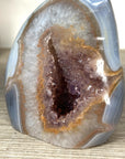 Blue Agate, Amethyst & Quartz Flame Carving - FST0152