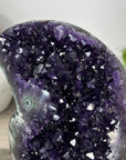 Natural Deep Purple Amethyst Cluster on Metal Stand - MWS3189