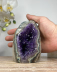 Stunning Natural Amethyst Geode with Jasper Shell - CBP1085