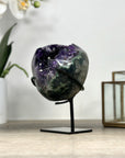 Deep Purple Amethyst Geode with Green Jasper Shell - MWS2174