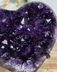 AAA Grade Natural Amethyst Heart Carving - Perfect Gift - HST0240