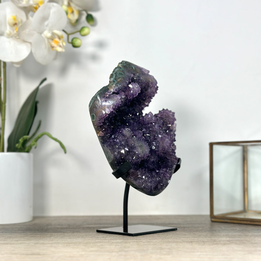 Amethyst Crystal Cluster Full of Stalactite Formations - MWS2543