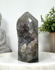 Beautiful Amethyst Tower with Calcite Specimen - STP0140