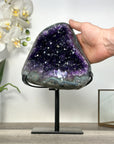 Amethyst Geode Cluster on Stand – Home Decor Display Specimen - MWS2638