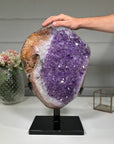 Huge Amethyst, Organge Rainbow Druzy, Quartz & Jasper Specimen from Uruguay - MWS0802