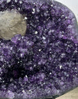Natural Amethyst Geode with Calcite Crystal Specimen - MWS3088
