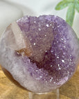 Uruguayan Amethyst Druzy & Agate Sphere Geode - SPH0150