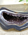 Blue Agate & Amethyst Natural Geode - STGE0074
