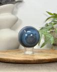 Blue Banded Agate Sphere Geode with Quartz Druzy Interior - SPH0147