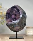 Outstaning Natural Amethyst & agate Geode with Stalactites Formations - MWS1754