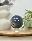 Banded Agate & Quartz Druzy Sphere Geode - SPH0154