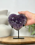 Uruguayan Amethyst Stone Heart Crystal - HST0352