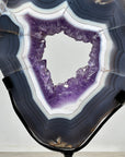Natural Blue Banded Agate & Amethyst Portal - MWS1565