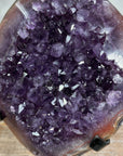Deep Purple Amethyst Geode with Red Tone Jasper Shell - MWS1573