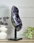 Huge Natural Amethyst Specimen on Metal Stand - MWS3149